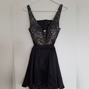 Guess by Marciano Silver Metallic Cutout Dress